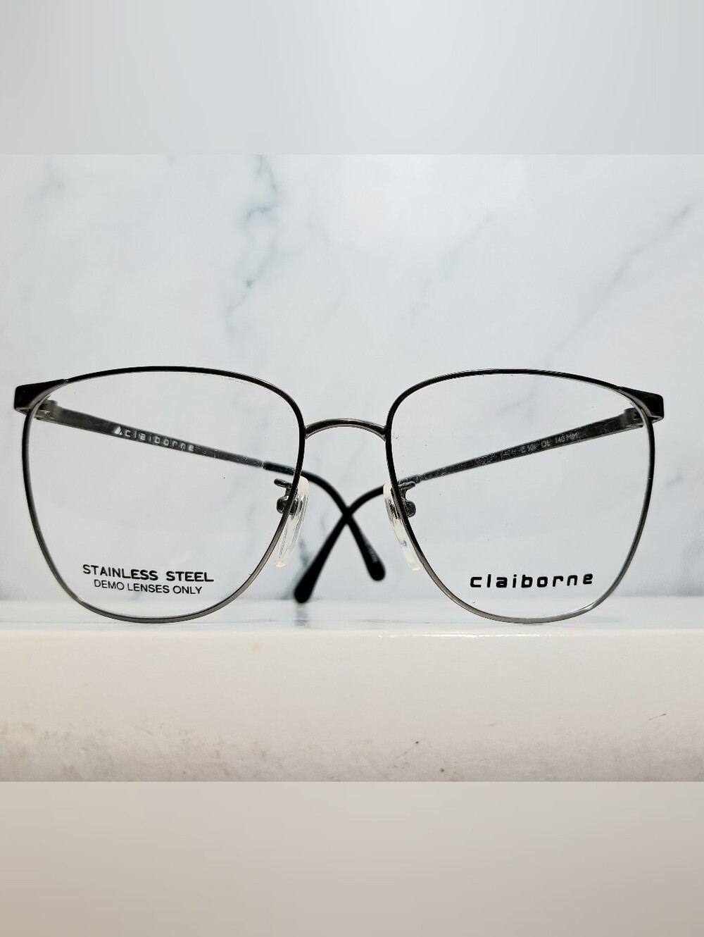 Vintage Liz Claiborne Women Oversized Metal Eyeglass Frame Glasses 54'15-140